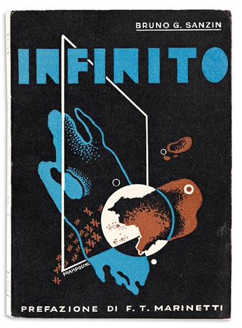 FILIPPO TOMMASO MARINETTI (1876-1944) & ENRICO PRAMPOLINI (1894-1956).  [MARINETTI WRITINGS]. Group of 2 books and 4 booklets. Sizes va